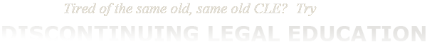 DISCONTINUING LEGAL EDUCATION